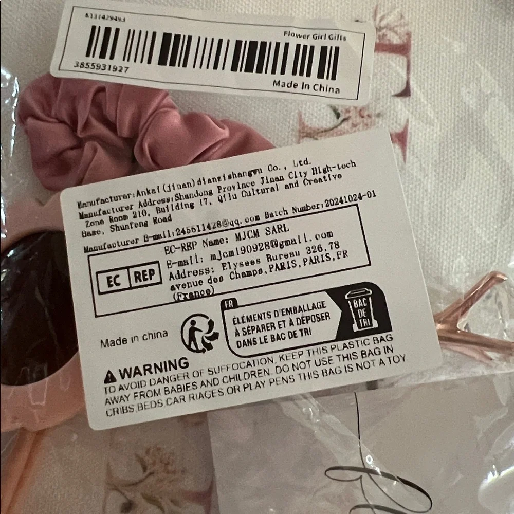 NWT - Will you be our flower girl?  Hair Accessories, pen, sunglasses & clutch